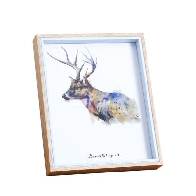 China Wholesale 3d shadow box frame picture frame wall hanging 6*6 8*8inches wooden white box frame for sale