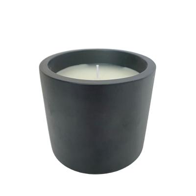 China Fashionable Modern Simple Candlestick Holder Cement Candle Jar Holder Vessels for sale