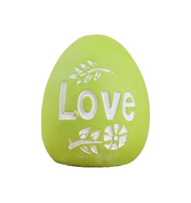 China Funny Hand Curved Egg Shape Art Decor Personalized Concrete Design Ornaments For Home Decor for sale