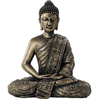 China Indoor Art Handcrafted Tabletop Cement Buddha Statues Home Decoration Art Decor Hot Sale Religious for sale