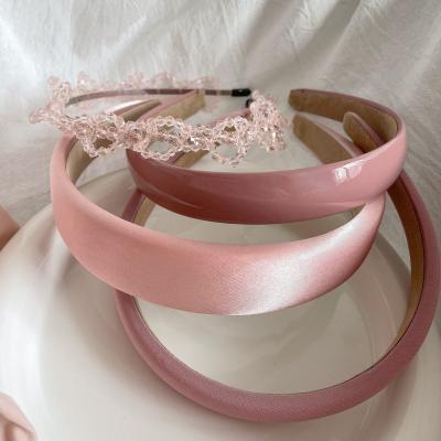 China YANYE Headband YANYE spring and summer women's hair accessories headband fresh shiny pink simple headband for sale