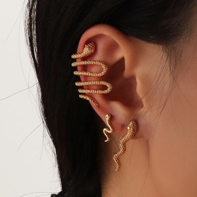 China FASHIONABLE YANYE exaggerated animal creative snake-shaped set of personality metal earrings for sale