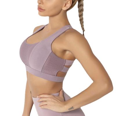 China 2022 Breathable The Latest Product Girl Hollow Sports Bra Small One Piece Bra Big Breast for sale