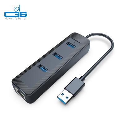 China Mobile Devices .desk Computer USB Charging Ethernet Hub 4 in 1 USB RJ45 to Type C Gigabit Ethernet Adapter Computer Hub for Macbook for sale