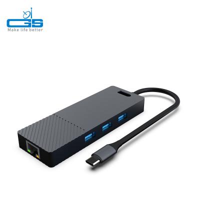 China Custom Type-C Gigabit Ethernet OEM ODM USB Docking Station with HD USB 3.0 PD Power Supply USB 3.0 Charger Hub for Device C Laptop for sale