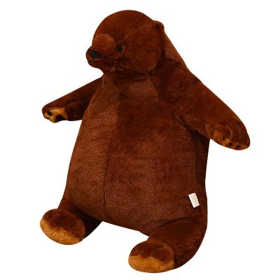 China Doll l Soft Pillow Stuffed Plush Toy Gifts Cute Sleeping Brown Bear Play Toy Baby Gift Female Baby Toy for sale