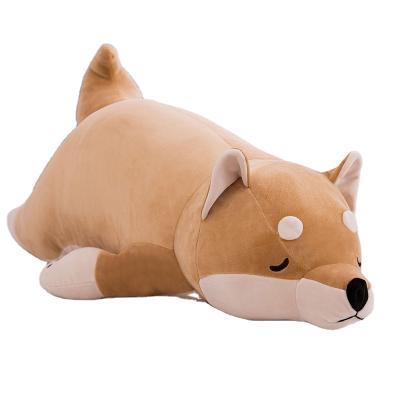 China Plush Toy Shiba Inu Plush Toy Sleeping With Soothe Rag Dolls Home Decoration Gift For Kids Friends Lying Down Stuffed Plush Pillow for sale