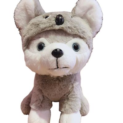 China Cute Husky Plush Pillow Home Decoration Fun Rag Dolls Dress Up Transform Birthday Gift For Kids Friends Stuffed Dog Plush Toys for sale