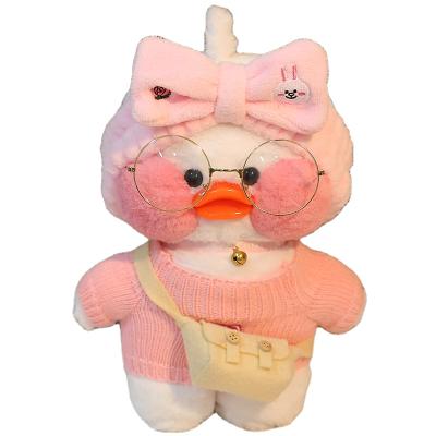 China Hot Selling Hyaluronic Acid Duck Plush Toy Birthday Gift Cute Fun for Stuffed Kids Dressing Up Toys Lalafanfanduck Plush Bedtime for sale