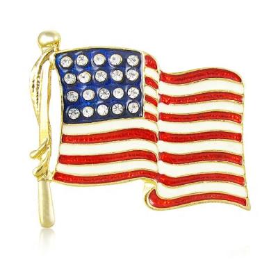 China Wholesale America Gold Plated Custom USA Flag Lapel Pin for sale