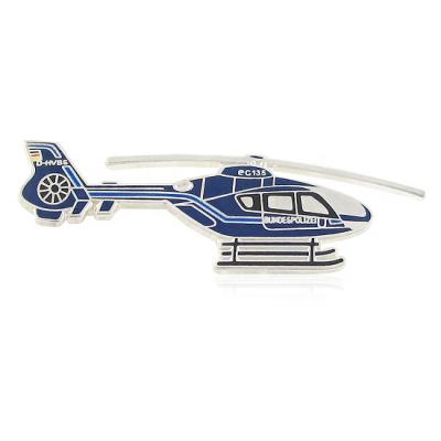 China Promotional Soft Enamel Pin Manufacturer Helicopter Shaped Custom Aircraft Lapel Pin for sale