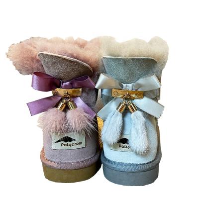 China Breathable Classic Style Genuine Wool Snow Boots For Ladies 100% Sheepskin Fur Boots for sale