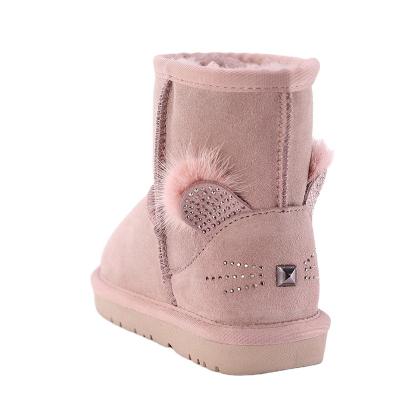 China Toddler Girl Breathable Warm Fur Lined Winter Kids Snow Boots for sale