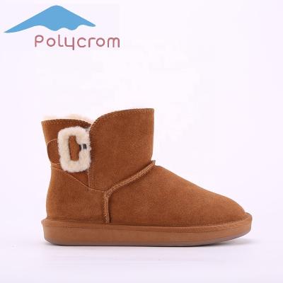 China Breathable Women Snow Rubber Boots Women Winter Boots Suede Women Rubber Boots Fur Ankle Snow Boots for sale