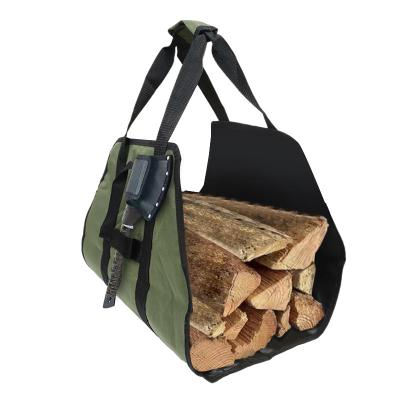 China Hot Selling Water Resistant Firewood Carrier Bag Sturdy Wooden Log Carrying Tote Bag Portable Firewood Carrier Bag Multifunctional Firewood Tote for sale