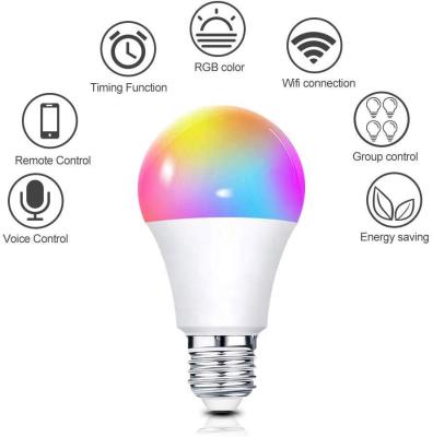 China Tuya Smart App Wi-Fi Light Bulb 9W RGB Remote Control RGB Color Tuya Life Smart Bulb 9W RGB Color for sale