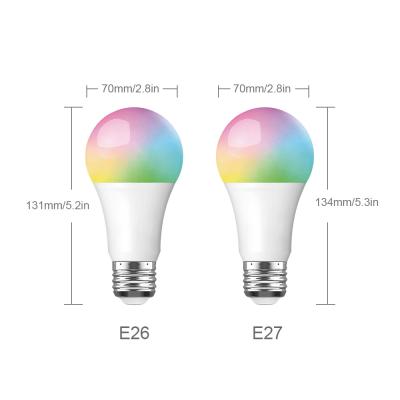 China Residential Smart WiFi LED Light Bulbs E27 Smart APP Remote Control Walk-Up Building Warn Lighting Work With Alexa Google Assistant for sale