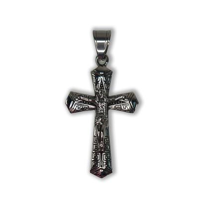 China Old Stainless Steel Crucifix Saint Jesus Cross Pendant Classic Prismatic Vintage Environmental Friendly for sale