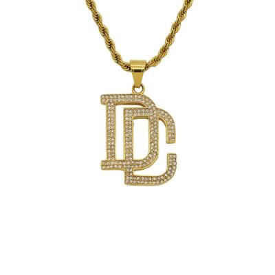 China Full Diamond Life Freedom Hip Hop Ice Stainless Steel Letter Hip-Hop Dream Hunter Pendant for sale