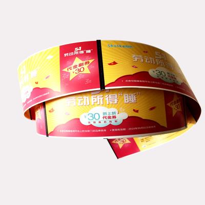 China Foldable Paper Ticket Airplane Tickets / Hang Tag Paper Printing Film Admission Admission Boarding Pass Customized for sale