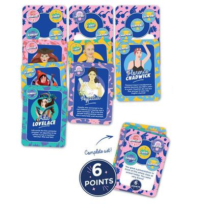 China Kids Learning Family Adult and Child Card Game Rebel Girls Kids Custom Printing Trading Card Game for sale