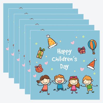 China Europe Cheap Price Happy Children's Day Card Birthday Party Invitation Cards For Kids/Child for sale