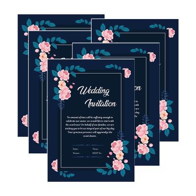 China Professional Europe Manufacturer Custom Greeting Card Colorful Wedding Invitation Card for sale