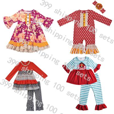 China Breathable/comfortable kids clothes wholesale kids clothing girls fall boutique outfit girls 2 pieces clothing sets for sale