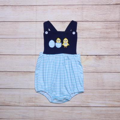 China Toddler Boys Embroidery Chicken Fun Cotton Soft Baby Clothes Breathable/Comfortable Wholesale Sleeveless Baby Romper for sale