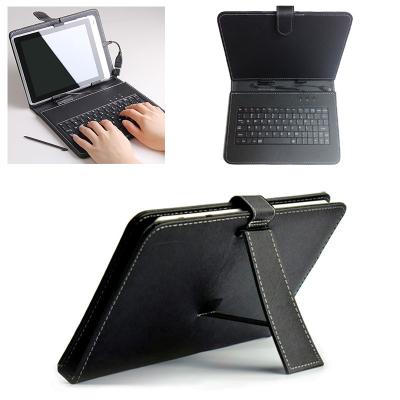 China GreatAsia Perfect Factory New Protection Wholesale Cheap Price 10.1 Inch Tablets Leather Stand Folio Laptop Tablets Case Cover With Wired Keyboard for sale