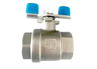China Butterfly Handled 304 Stainless Steel Ball Valve CE Certificate for sale