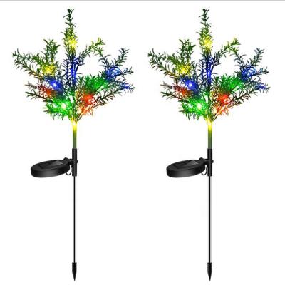 China Yard Garden Lawn Pathway Led Decorative Outdoor Color Changing Flickering Christmas Tree Lights for sale