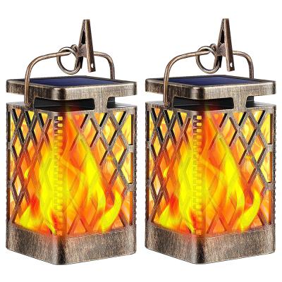 China Ip65 Waterproof Modern Lawn Outdoor Garden Lawn Flame Dancing Candle Realistic Fancy Plastic Fancy Flickering Solar Led Solar Hanging Light for sale