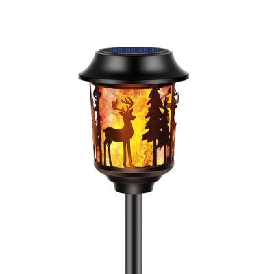 China Realistic IP65 Flame Dancing Flickering Waterproof Twilight Unborn Solar Outdoor Garden Awards Decorative Flame Torch Light Auto On/Off Lights for sale