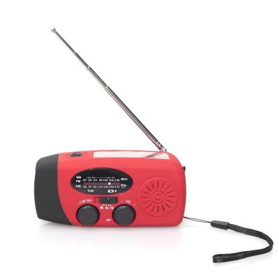 China New Design Eco-friendly Portable Solar Crank Emergency Camping AM Fm Radio Hand Crank Radio With Flashlight for sale