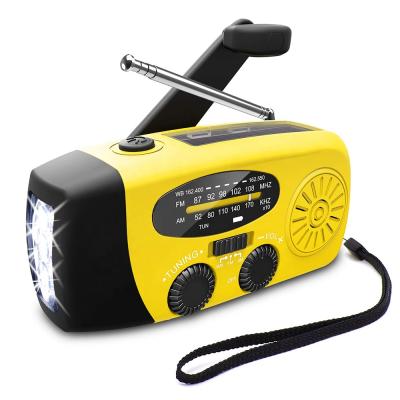 China Amazon 2020 Hot Sale Eco-friendly Mini Emergency Weather Hand Crank Solar Power Radio for sale