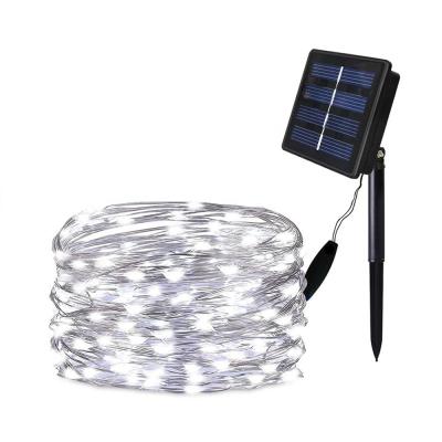 China 100LED LANDSCAPE Outdoor Waterproof Cool White Patio Decorative Solar Power Led Christmas Lights for sale