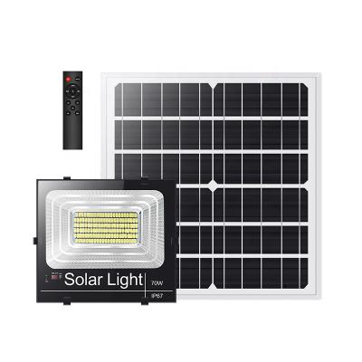 China Modern Outdoor Super Bright Waterproof Solar Remote Control Outdoor Landscape Lighting Fixtures 70W 140LED Multifunctional Lighting for sale