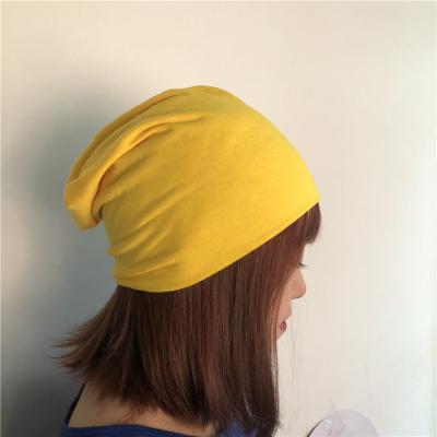 China JOINT custom empty turbans solid color turbans for ladies slouchy loose slouchy cowl cotton beanie hat for sale