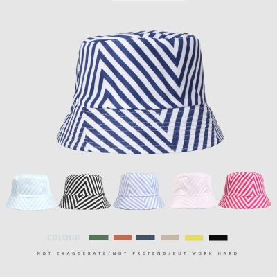 China 2022 new fashion decoration custom logo stylish double side bucket hat reversible fishing hat for sale