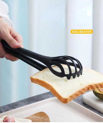 China Viable Multifunctional 3-Color Egg Beater Food Tongs Manual Nylon Noodle Salad Bread Cutters Blender Kitchen Baking Accessories for sale