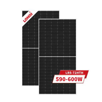 China Monocrystalline Silicon Longi Hi-Mo 6 Scientist V2 Solar Panel LR5-72HTH 590W 595W 600W Solar Pv Module Panels Solarmodule Solarpanels 600 Watt for sale