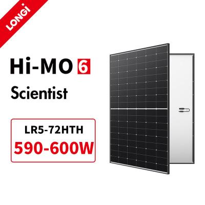 China Monocrystalline Silicon Longi Solar Panel Hi-MO 6 N Type 580W 585W 590W 595W 600W Photovoltaic Panels PV Power Module LR5-72HTH for sale