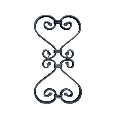 China Garden Fence Guaranteed Product Pattern And Curvature Dimensions Forging And Casting Decorative Wrought Iron Product Stair Part for sale