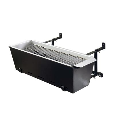 China High Quality Outdoor Hanging Charcoal Grill Balcony Grill Adjustable Size BBQ Grill for sale