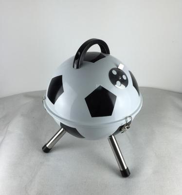 China Easily Assembled Commerical Football Ball Shaped BBQ Grill Mini Grill Outdoor Charcoal BBQ Grill 14 Inch for sale