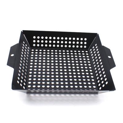 China Wholesale Non Easily Cleaned Square Stick Grill Basket Vegetable Barbecue Grill Cooking Pan for sale