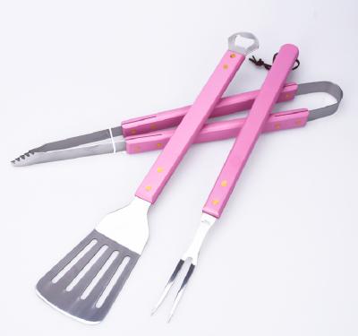 China Easily Cleaned 4 PCS Heat Resistance Kitchen Cooking Non-Slip BBQ Tool Kit With Apron for sale