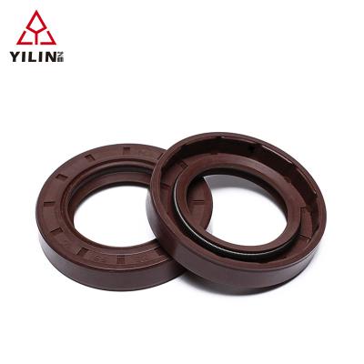 China Industrial TC FKM NBR automobiles machinery rotary doule lips shaft seals standard size black brown for sale