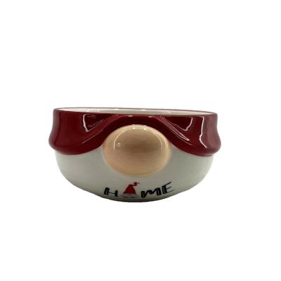 China Gnome ceramic bowl in viable candy shape for holiday decoration for sale